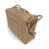 Beige LOOP Mini Intrecciato Leather Camera Crossbody Bag / BOTTEGA VENETA