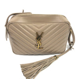 Beige LOU Quilted Leather GHW Camera Bag / SAINT LAURENT