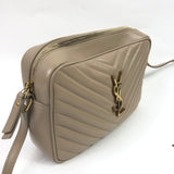 Beige LOU Quilted Leather GHW Camera Bag / SAINT LAURENT