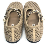 Beige Macrame Flat Ballerinas / MIU MIU - Size 37