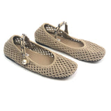 Beige Macrame Flat Ballerinas / MIU MIU - Size 37