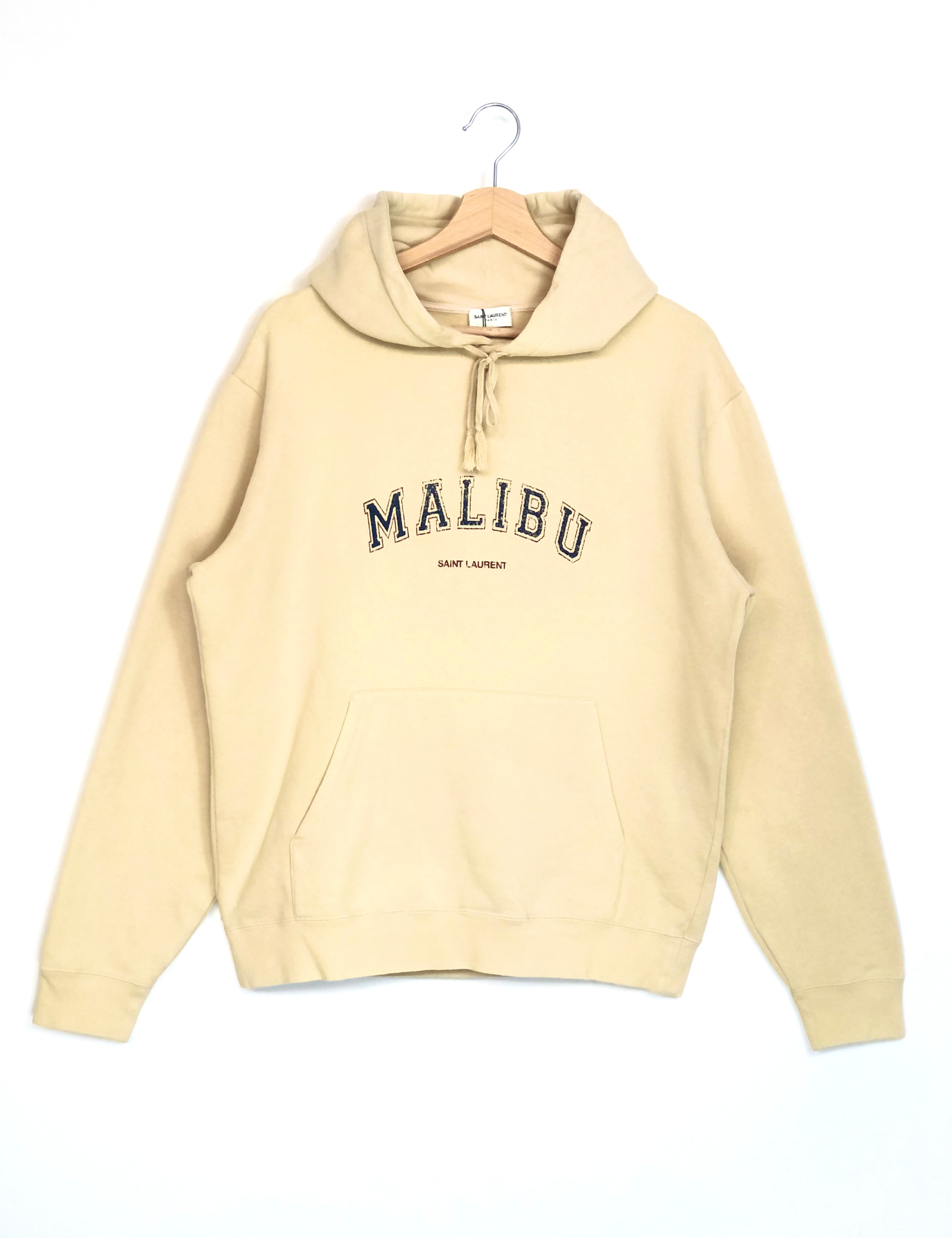 Beige Malibu Saint Laurent Logo Sweatshirt Hoodie SAINT LAURENT