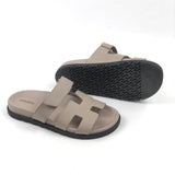Beige Mastic CHYPRE Leather Sandals / HERMES - Size 37