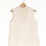 Beige Mock Neck Sleeveless Top / THEORY - Size S