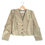 Beige NEGALI Cropped Boucle Tweed Jacket / IRO - Size 36