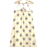 Beige Printed Halter Neck Cotton Midi Dress / BSBEE - Size S