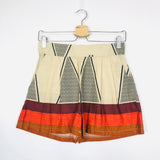 Beige Printed Mini Shorts / JOHANNA PARIS - One Size