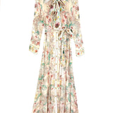 Beige  Floral Print Silk Linen Belted Shirt Dress(under dress) ZIMMERMANN.Size AUS1