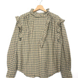 Beige Wool-blend FLOSSIA Plaid Top / ISABEL MARANT ETOILE - 38