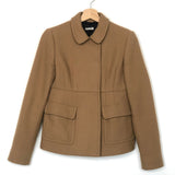 Beige Wool-blend Short Coat Jacket / MIU MIU - Size 40