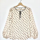 Beige/Pink YOU & ME with Hearts and Stars Printed Shirt / ME369 - Size S