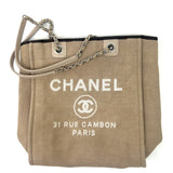 Beige/Taupe DEAUVILLE PM Tote Bag / CHANEL