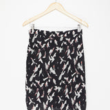 Black Abstract Print Draped Skirt - model CIARA / IRO - Size 38