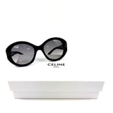 Black Acetate Oval Shape Sunglasses / CELINE