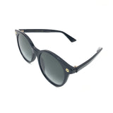 Black Acetate Round Frame Sunglasses / GUCCI