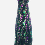 Black ALESSIA Jacquard Metallic Cutout Maxi Dress / BA&SH - Size 0