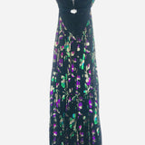 Black ALESSIA Jacquard Metallic Cutout Maxi Dress / BA&SH - Size 0