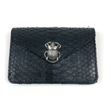 Black ALEX Python Silver Hardware Wallet / CLARIS VIROT