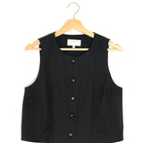 Black ALTEA Linen Sleeveless Top / SEZANE EDITIONS - Size 38