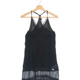 Black AMAKU Lace-insert Silk Camisole Dress / IRO - Size 34