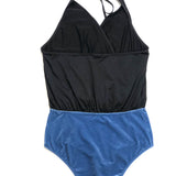 Black and Blue CAMARAT Halterneck One Piece Swimsuit / ALBERTINE
