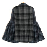 Black and Grey Check Wool Blouse / LOEWE - Size 38