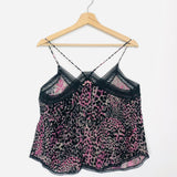 Black and Pink Velvet CHRISTY Camisole / ZADIG & VOLTAIRE - Size S