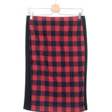 Black and Red Check Midi Skirt / AMERICAN RETRO - Size 38