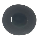 Black and Silver Felt Fedora Hat / MAISON MICHEL - Size M