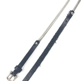 Black and Silver Metal Thin Belt / DEPECHE. - Size 90 cm