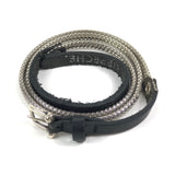 Black and Silver Metal Thin Belt / DEPECHE. - Size 90 cm