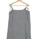 Black and White AUBREE Gingham Linen Mini Dress / REFORMATION - Size S