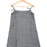 Black and White AUBREE Gingham Linen Mini Dress / REFORMATION - Size S