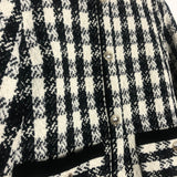 Black and White Houndstooth Cotton-blend Tweed Jacket - model VICKY / MAJE - Size 36