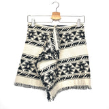 Black and White Jacquard Knit Cotton-blend JILOA Mini Skirt / ISABEL MARANT ETOILE - Size 36