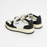 Black and White Leather MEDALIST Low Top Sneakers / AUTRY - Size 39