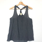 Black and White Micro Checkered Cotton Tank Top / BSBEE - Size S