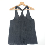 Black and White Micro Checkered Cotton Tank Top / BSBEE - Size S