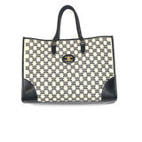 Black and White Monogram TRIOMPHE Horizontal Tote Bag / CELINE