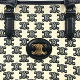 Black and White Monogram TRIOMPHE Horizontal Tote Bag / CELINE
