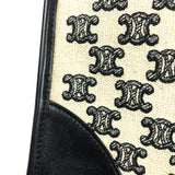 Black and White Monogram TRIOMPHE Horizontal Tote Bag / CELINE
