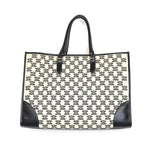 Black and White Monogram TRIOMPHE Horizontal Tote Bag / CELINE