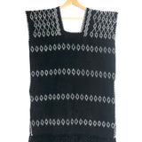 Black and White No. 81 Single Panel Fringed Supermini Kaftan / PIPPA HOLT - One Size