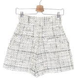Black and White ORFALI High-rise Tweed Shorts / Iro - Size 34