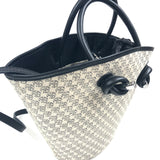 Black and White TAYLIN Monogram Tote Bag / ANINE BING