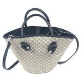 Black and White TAYLIN Monogram Tote Bag / ANINE BING
