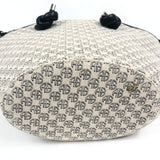 Black and White TAYLIN Monogram Tote Bag / ANINE BING