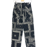 Black and White YUCA Bandana Cotton-Linen Pants / OVERLOVER - Size XS