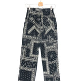Black and White YUCA Bandana Cotton-Linen Pants / OVERLOVER - Size XS