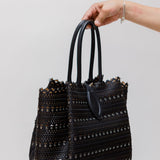 Black ANGELE 32 Laser-cut Tote Bag  / ALAIA